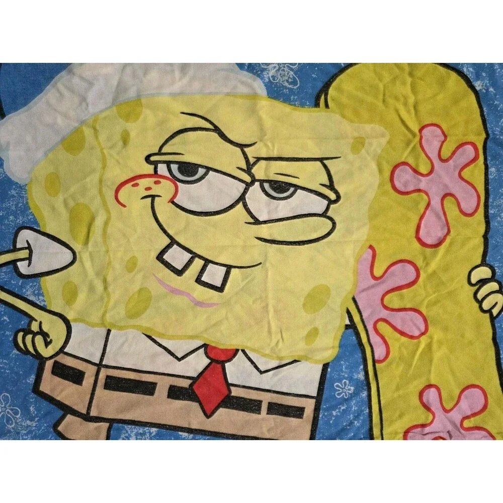 SpongeBob SquarePants Extreme Sports Pillowcase Nickelodeon Surfing 2002 Y2K